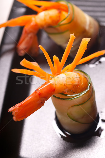 Coloré crevettes apéritif casse-croûte fraîches légumes [[stock_photo]] © keko64