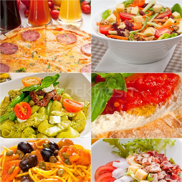 Foto stock: Saudável · vegetariano · vegan · comida · colagem · branco