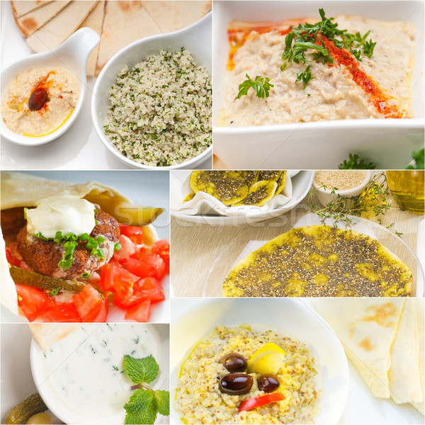 Arab middle eastern food collage  Stock photo © keko64