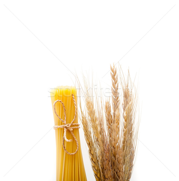 Stock photo: organic Raw italian pasta and durum wheat 