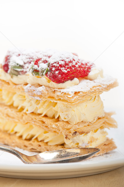 Stock photo: napoleon strawberry cake dessert 