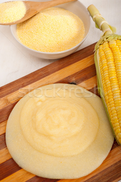 polenta corn maize flour cream Stock photo © keko64