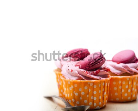 Rózsaszín bogyó krém minitorta felső friss Stock fotó © keko64
