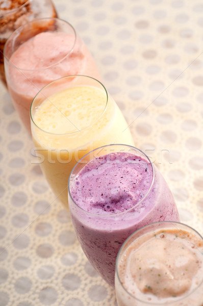 selection of fruits long drinks Stock photo © keko64