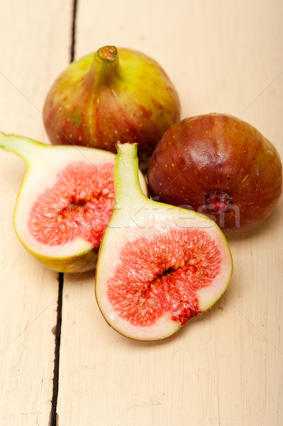 fresh figs on a rustic table Stock photo © keko64