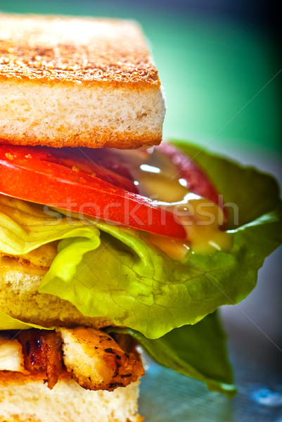 Kulüp sandviç taze lezzetli klasik şeffaf cam Stok fotoğraf © keko64