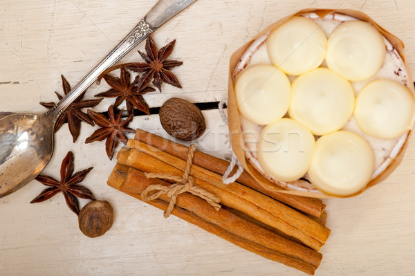 vanilla and spice cream cake dessert Stock photo © keko64