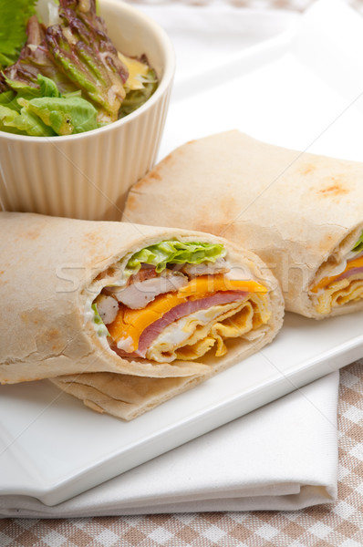 club sandwich pita bread roll Stock photo © keko64