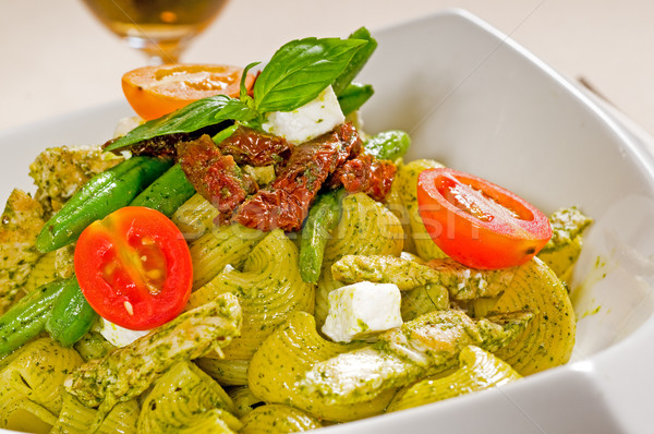 pasta pesto and vegetables Stock photo © keko64