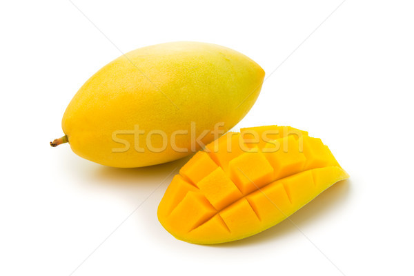 Mangos on white background Stock photo © kenishirotie