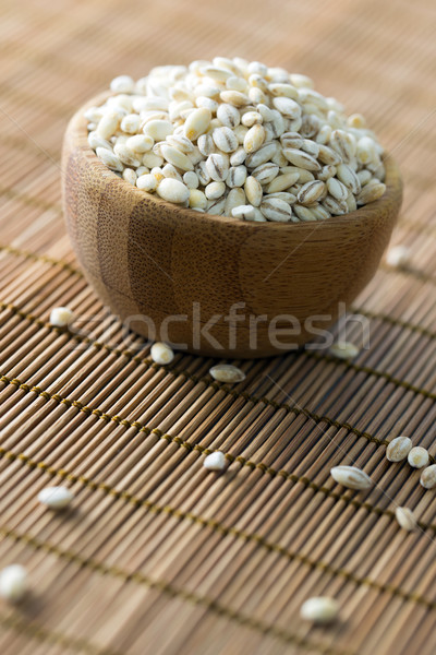 Stockfoto: Gerst · houten · kom · tarwe · graan