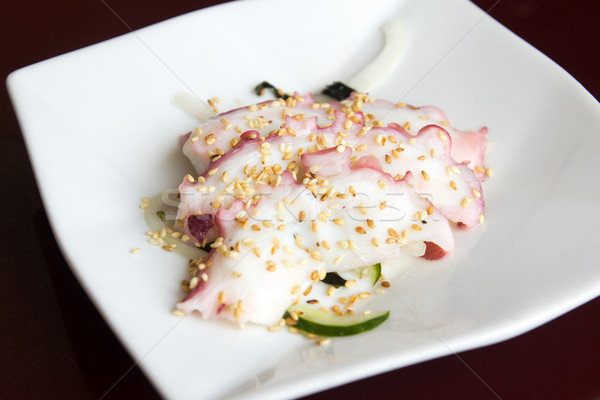 Japán sashimi polip szezám kész tányér Stock fotó © kenishirotie