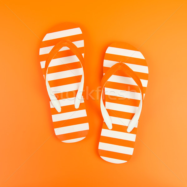 Orange striped sandal Stock photo © kenishirotie