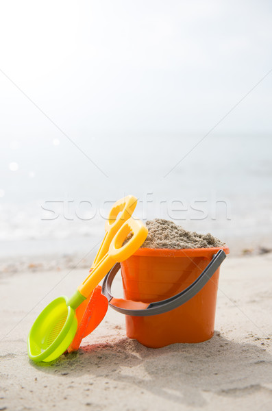Stock foto: Strand · Spielzeug · farbenreich · Sommer · Sandstrand · orange