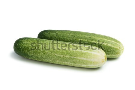 Stok fotoğraf: Salatalık · beyaz · iki · yeşil · yalıtılmış