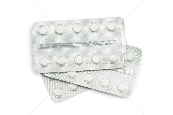 Gyógyszer tabletták fehér tabletta gyógyszertár terápia Stock fotó © kenishirotie