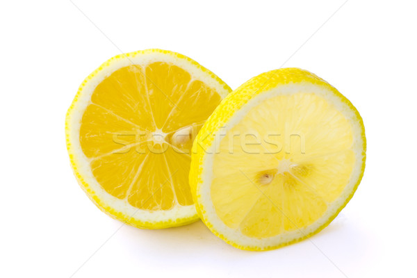 Zitronen isoliert weiß Essen Natur Stock foto © kenishirotie