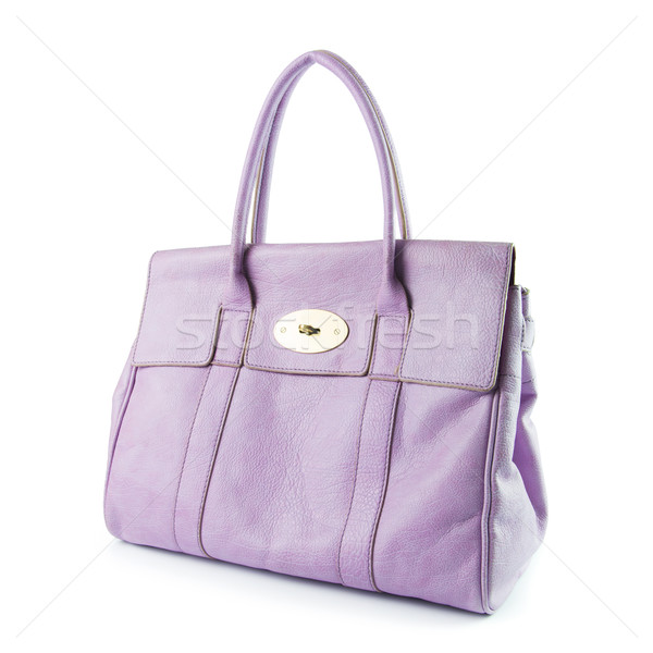 Stock foto: Lila · Dame · Hand · Tasche · Farbe · Handtasche