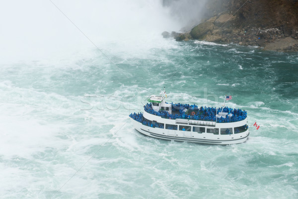 Cruise vallen waterval cruiseschip natuur schip Stockfoto © kenishirotie