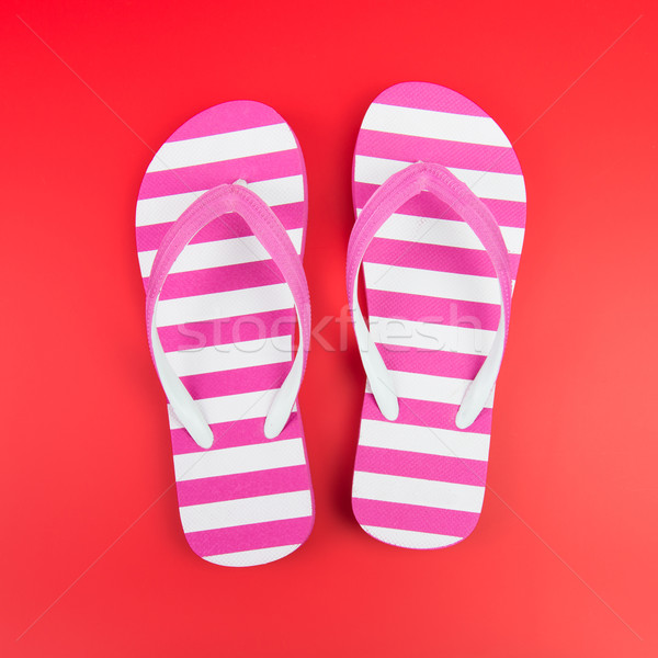 Pink striped sandal Stock photo © kenishirotie