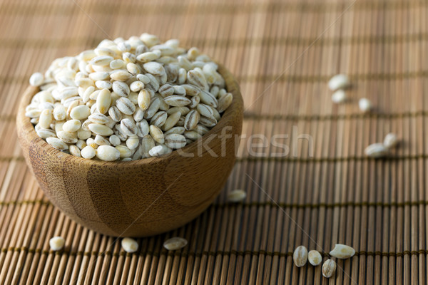 大麥 關閉 木 碗 小麥 糧食 商業照片 © kenishirotie