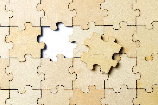 Dernier pièce bois puzzle [[stock_photo]] © kenishirotie