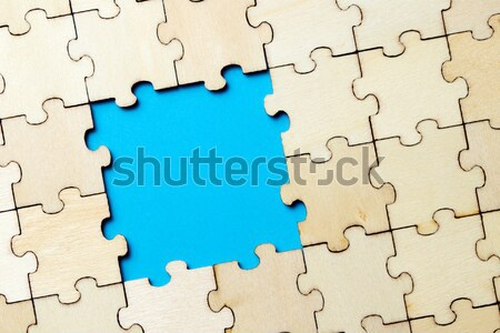 Stock foto: Blau · weiß · Puzzleteile · Stelle · Business
