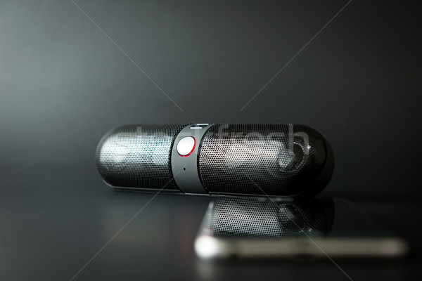 Portable Lautsprecher Handy bluetooth wifi Design Stock foto © kenishirotie