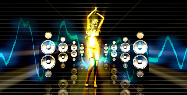 Disco techno partij elektronische muziek kunst Stockfoto © kentoh