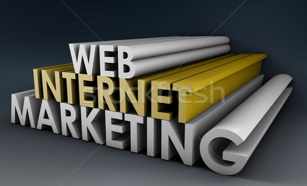 Internet marketing web 3D vorm business internet Stockfoto © kentoh
