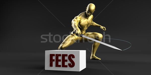 Vergoedingen business man zwarte zwaard concept Stockfoto © kentoh