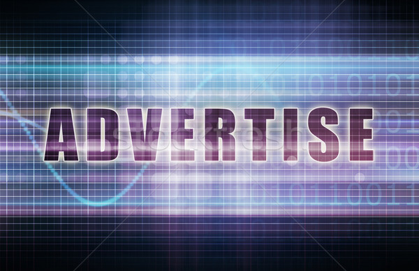 Advertise on a Tech Business Chart Art Stock photo © kentoh