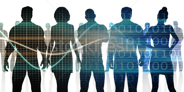Silhoutte of Business People Stock photo © kentoh