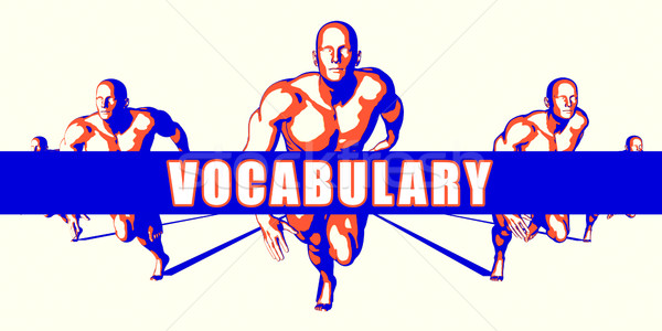 Vocabular concurenta ilustrare artă fundal portocaliu Imagine de stoc © kentoh