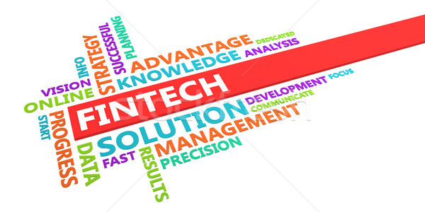 Fintech Word Cloud Stock photo © kentoh