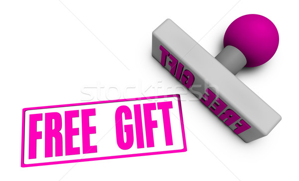 Free Gift Stamp Stock photo © kentoh