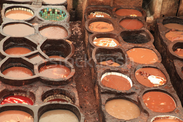 Marokko Arbeit Afrika Wolke Leder Stock foto © kentoh