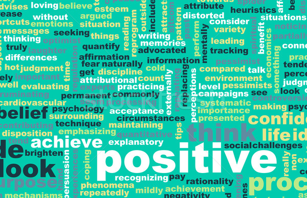Denken bleiben positive Positivität Denkweise glücklich Stock foto © kentoh