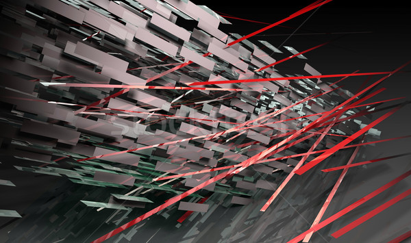 Futurisztikus vonalak 3D művészet űrlap üzlet Stock fotó © kentoh
