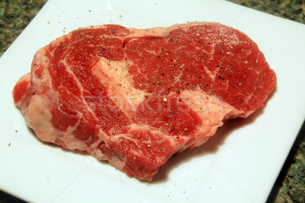 Stock photo: Slab of Raw Steak