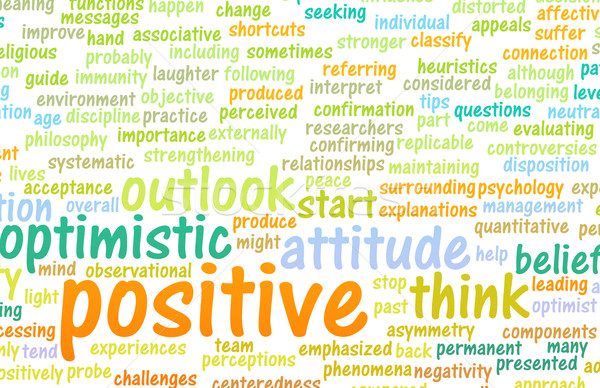 Gondolkodik tartózkodás pozitív pozitivitás gondolkodásmód boldog Stock fotó © kentoh