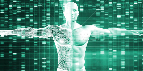 Genetische Forschung Entwicklung Wissenschaft Daten Körper Stock foto © kentoh