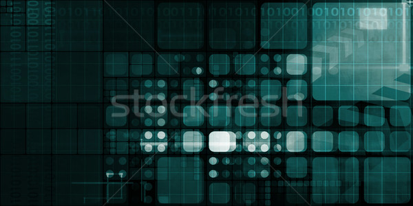 Biztonságos technológia hálózat háló adat átutalás Stock fotó © kentoh