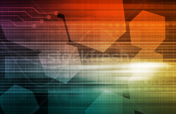 Business processo gestione arte abstract tecnologia Foto d'archivio © kentoh