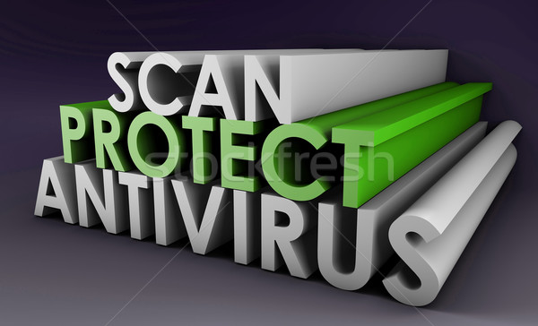 Antivírus védelmez scan pc számítógép internet Stock fotó © kentoh