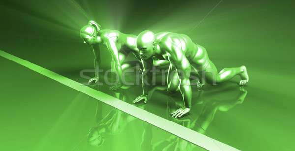 Korporacyjnych kobieta mężczyzn działalności wyścigu spotkanie Zdjęcia stock © kentoh