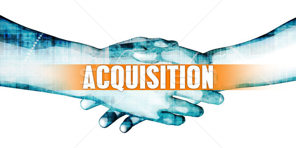 Acquisitie zakenlieden handdruk witte handen achtergrond Stockfoto © kentoh