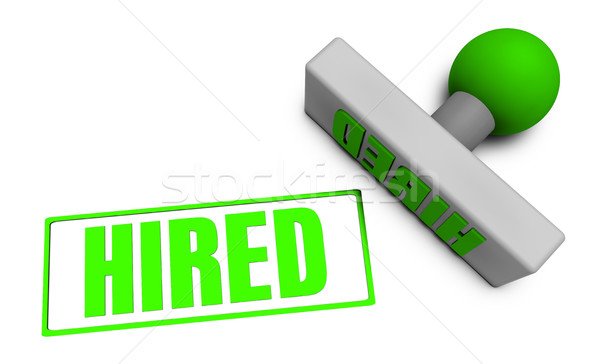 Hired Stamp Stock photo © kentoh