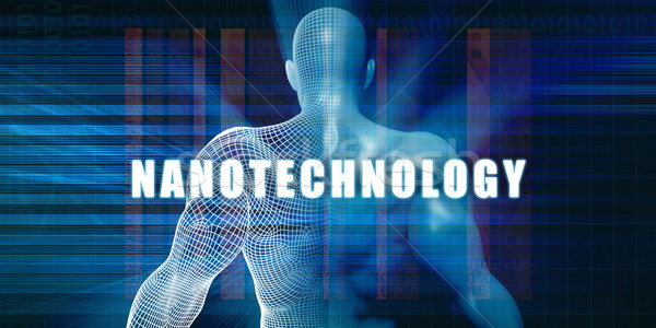Nanotechnológia futurisztikus absztrakt technológia üzletember Stock fotó © kentoh