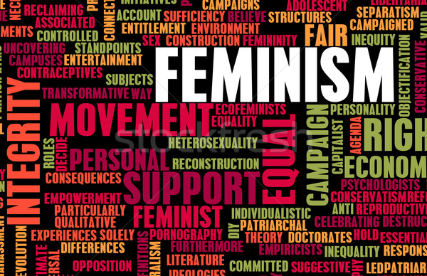 Feminismus Ideologie Gleichheit fairen Behandlung Konzept Stock foto © kentoh